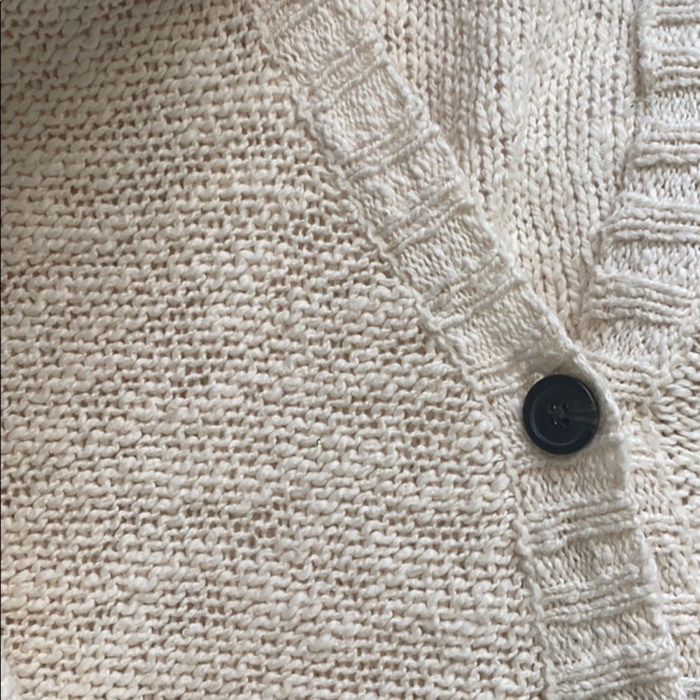 Cream Button Down Sweater - Picture 3 of 4